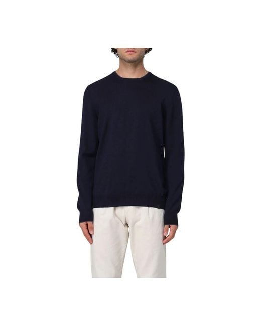 Fay Blue Round-Neck Knitwear for men