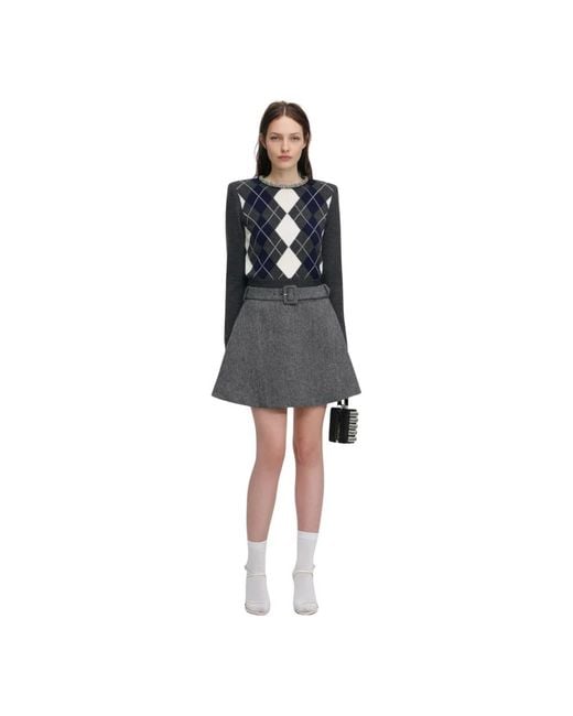 Self-Portrait Black Round-Neck Knitwear