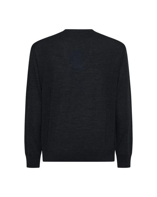 D4.0 Black Round-Neck Knitwear for men