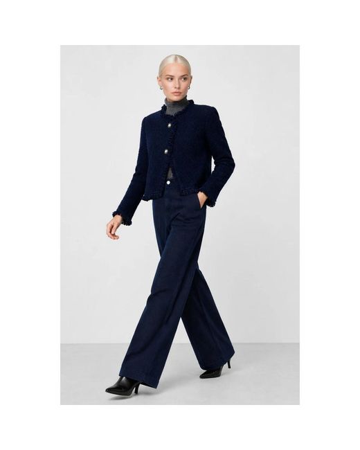 Kocca Blue Cropped Boucle Jacket