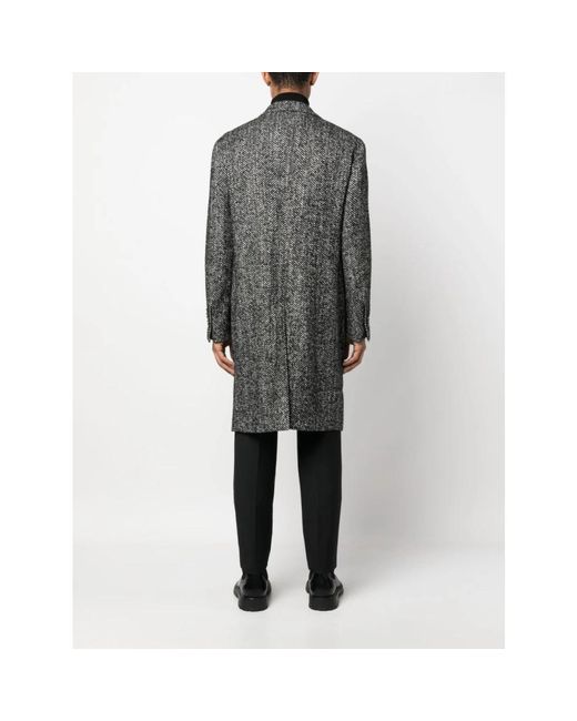 Tagliatore Gray Single-Breasted Coats for men