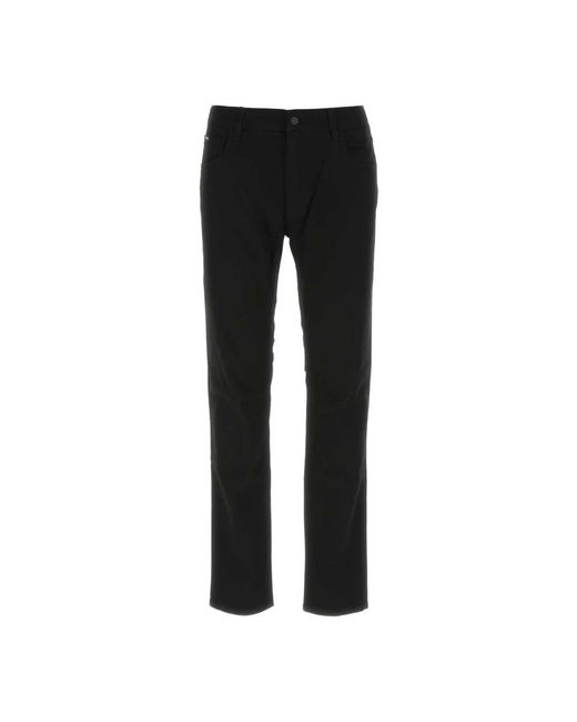 Pantalone nero in cotone stretch di Dolce & Gabbana in Black da Uomo
