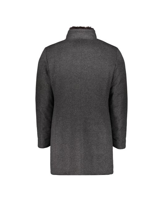Moorer Gray Single-Breasted Coats for men