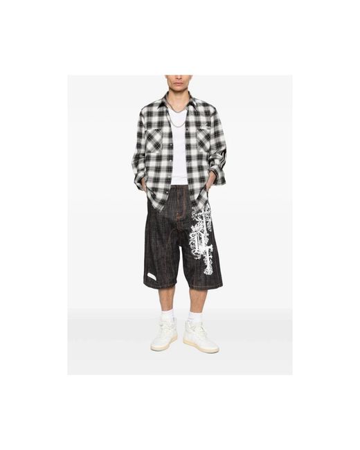 PDF Gray Denim Shorts for men