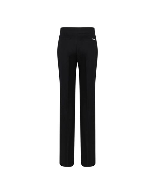 The Attico Black Schwarze Wollgabardine-Langhose