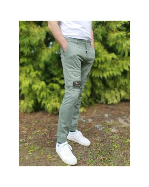 Aeronautica Militare Blue Slim-Fit Trousers for men