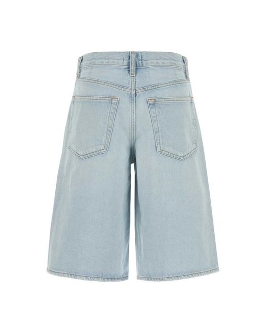 Agolde Blue Denim Shorts