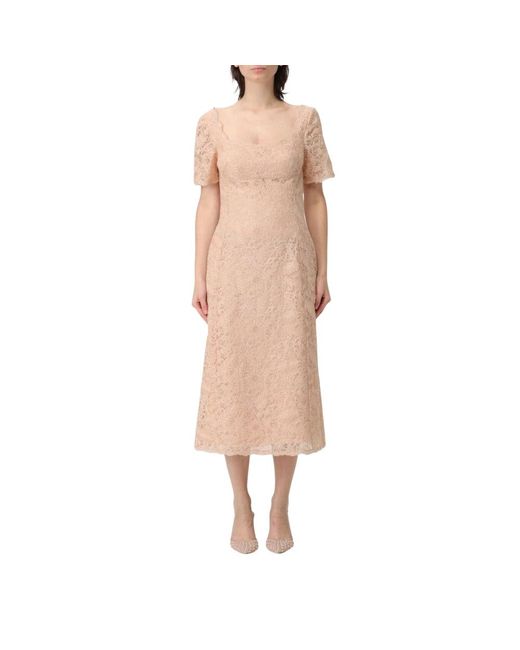 Midi Dresses Ermanno Scervino de color Natural
