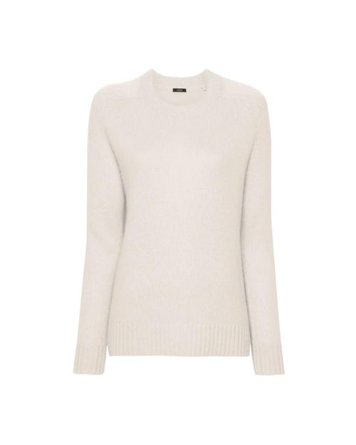 Joseph White Weißer Cashmere Pullover Rundhals
