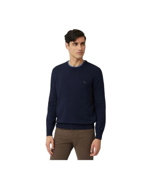 Harmont & Blaine Blue Round-Neck Knitwear for men