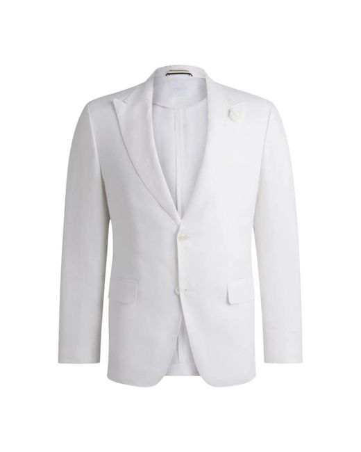 Boss White Blazers for men