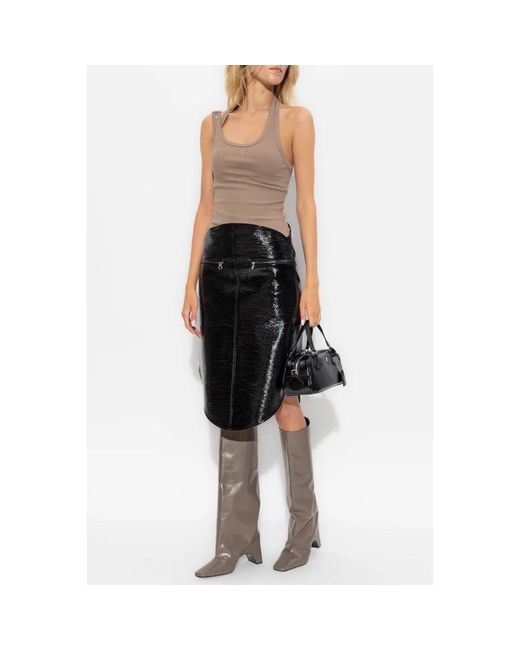 Courreges Brown Geripptes Oberteil