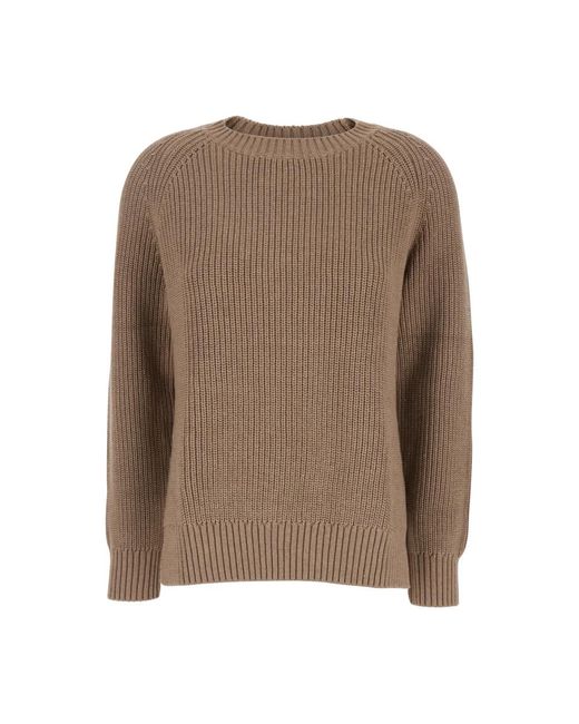 Round-Neck Knitwear di P.A.R.O.S.H. in Brown