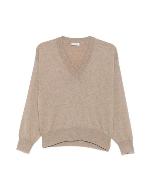 Brunello Cucinelli Natural Cashmere Knitwear