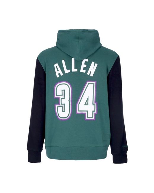 Mitchell & Ness Hoodies & Sweatvesten ,Groen ,Katoen Nba Mode Fleece Hoodie 1996 in het Green voor heren