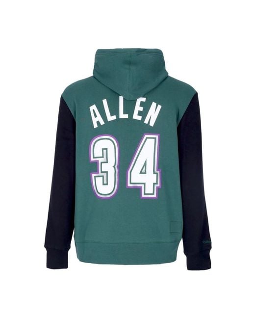 Mitchell & Ness Hoodies & Sweatvesten ,Groen ,Katoen Nba Mode Fleece Hoodie 1996 in het Green voor heren
