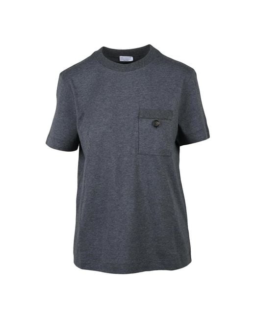 Brunello Cucinelli Blue T-Shirts