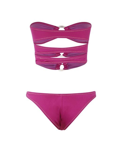 Reina Olga Purple Stylisches bandeau bikini top,bandeau bikini top