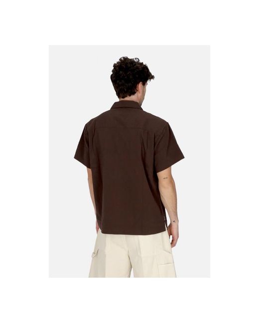 Obey Sunrise gewebtes hemd kurzarm t-shirt in Brown für Herren