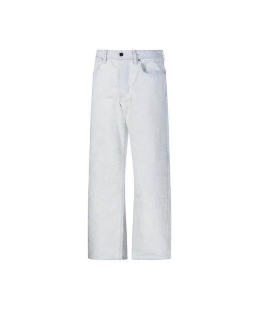 Stone Island White Straight Jeans for men
