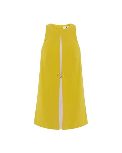 Elisabetta Franchi Yellow Short Dresses