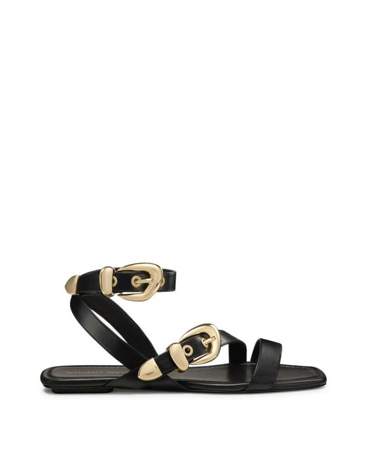 Flat Sandals di Stuart Weitzman in Black