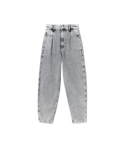 Twinset Gray Loose Fit Jeans