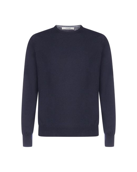 D4.0 Blue Round-Neck Knitwear for men