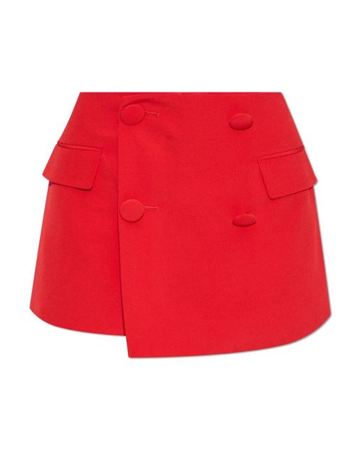 Balmain Red Shorts Mit Einer Falte
