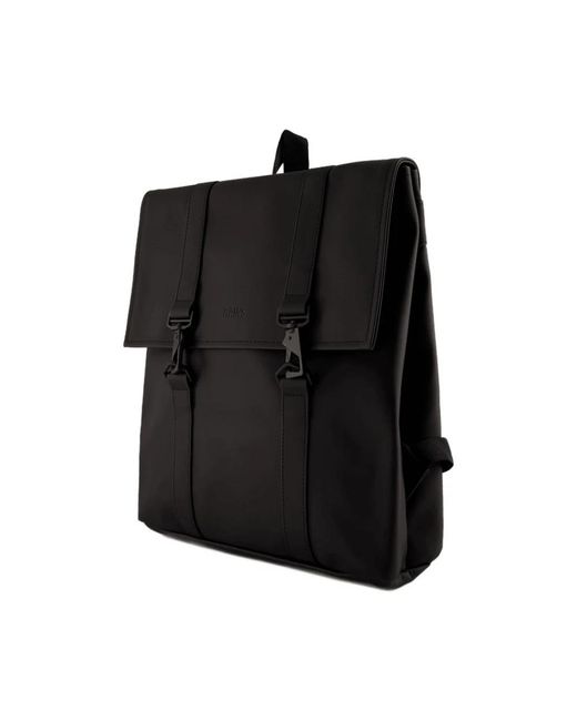 Rains Black Backpacks