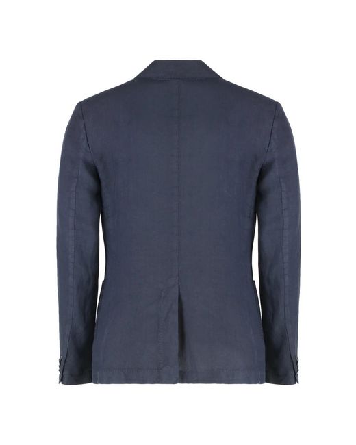 120% Lino Blue Blazers for men