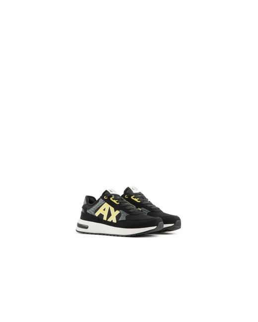 ARMANI EXCHANGE Black Sneakers for men