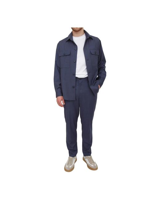 Boss Carper Overshirt in het Blue voor heren