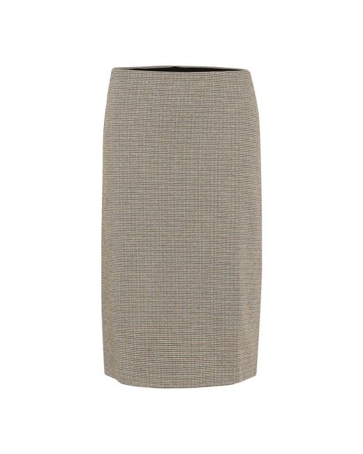 Part Two Rokken ,Bruin ,Bruin Geruite Rok Klassieke Stijl in het Gray