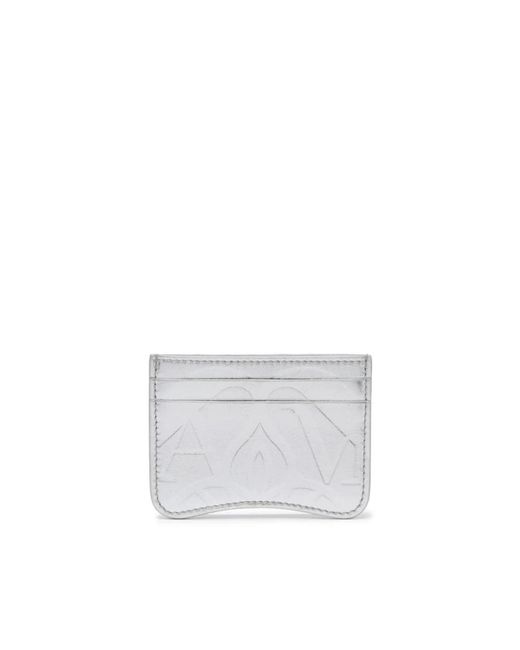 Alexander McQueen White Geldbörsen mit geprägtem logo
