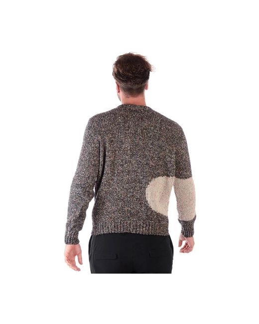 Daniele Alessandrini Gray Round-Neck Knitwear for men