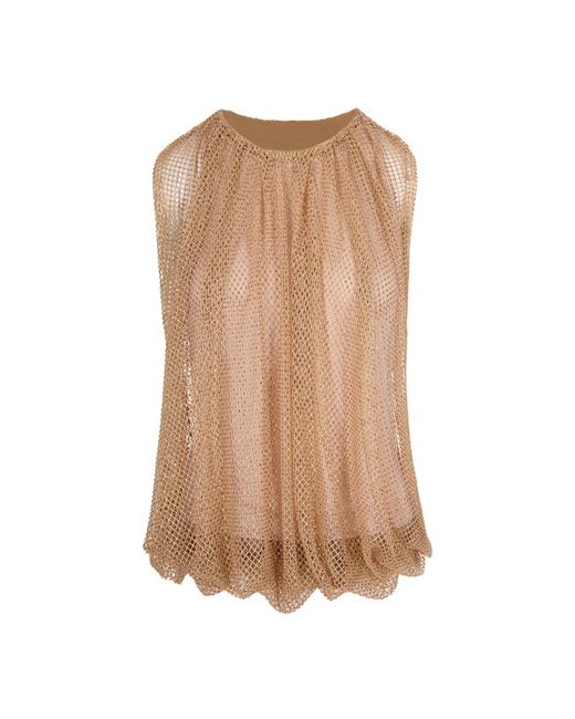Sportmax Brown Sleeveless Tops