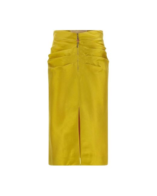 Valentino Yellow Midi Skirts