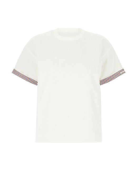 Camiseta casual de algodón Bottega Veneta de color White