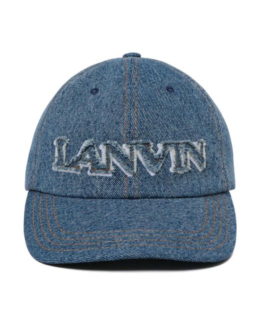 Lanvin Denim baseball cap in Blue für Herren