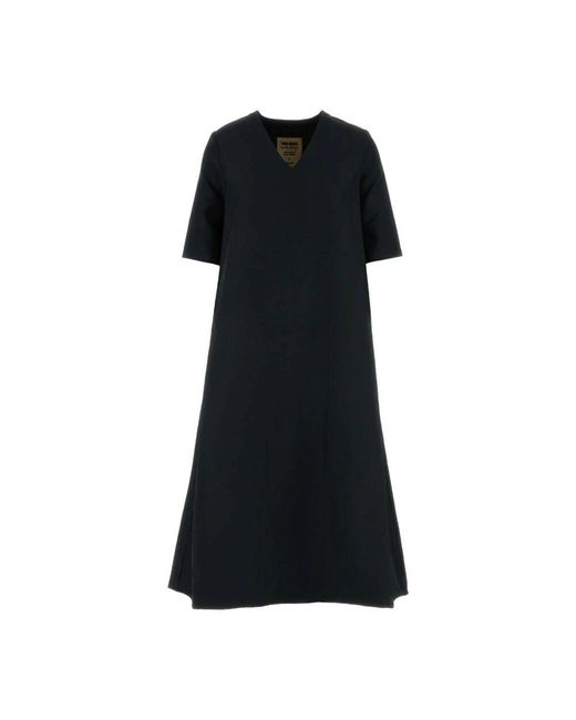 Uma Wang Black Slate Polyester Apostle Kleid
