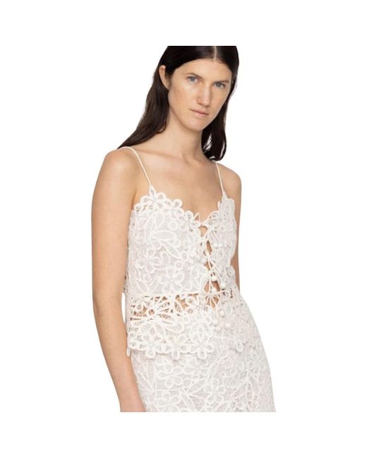 Sea Sleeveless Tops in het White