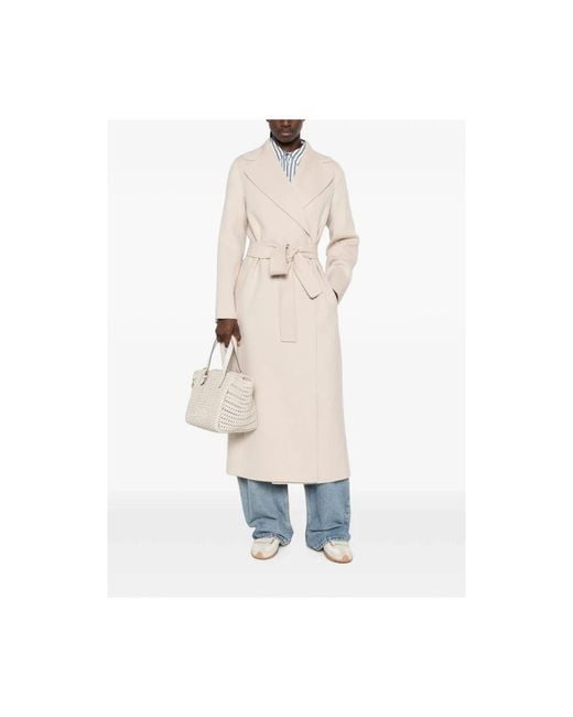 Max Mara Natural Belted Coats