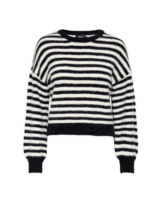 Round-Neck Knitwear ONLY en coloris Black