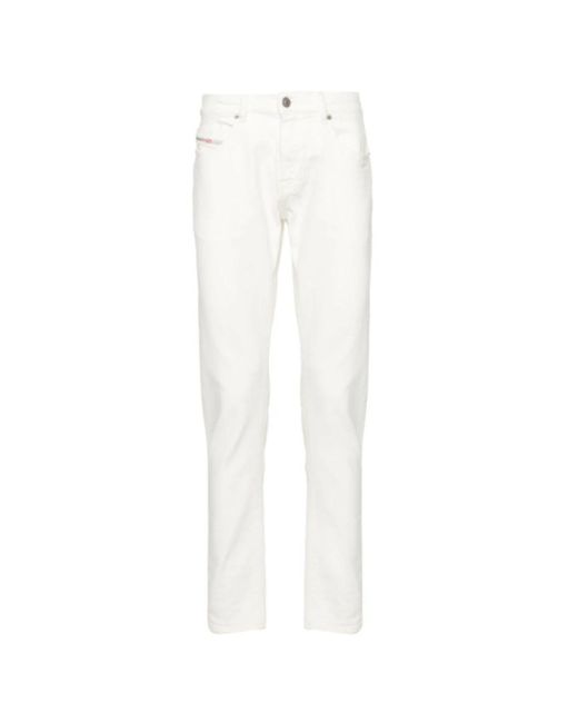 DIESEL White Slim-Fit Jeans for men