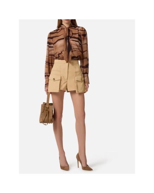 Elisabetta Franchi Brown Blouses