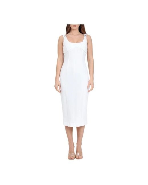 Versace Jeans Couture White Midi Dresses