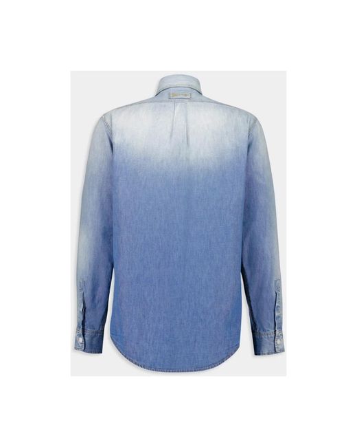 Givenchy Blauwe Patchwork Denim Overhemd in het Blue voor heren