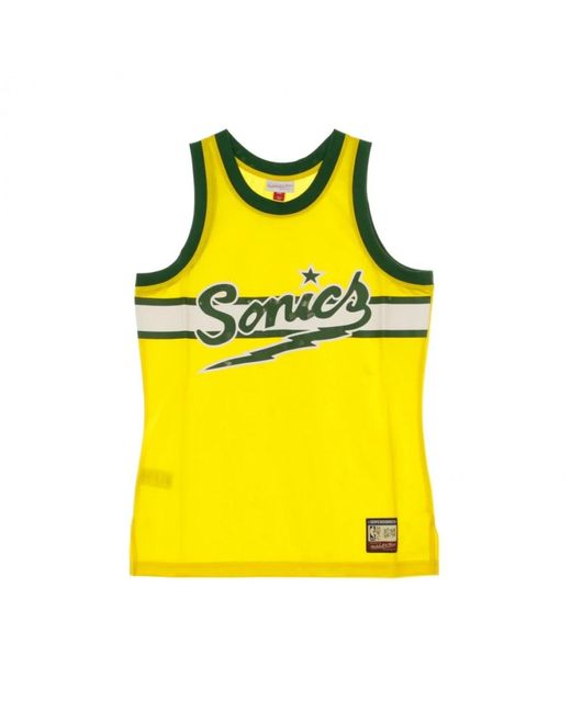 Mitchell & Ness Yellow Sleeveless Tops for men