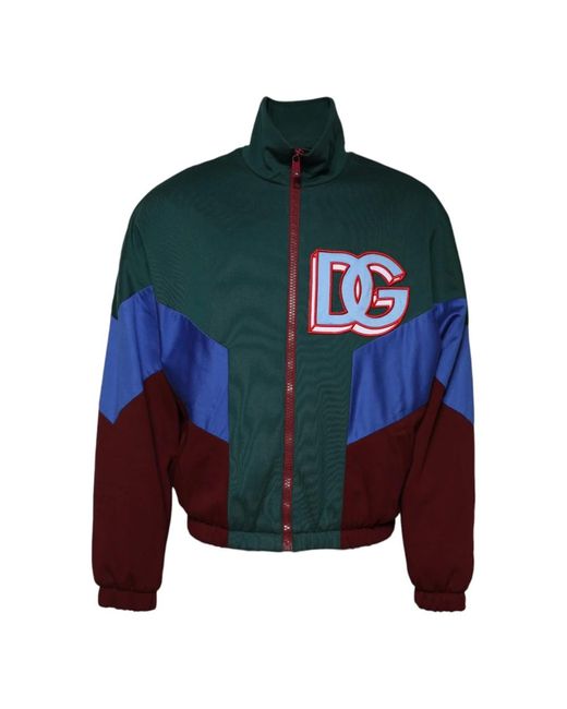 Dolce & Gabbana Bomberjacke Mit Logo Aus Baumwolle in Green für Herren